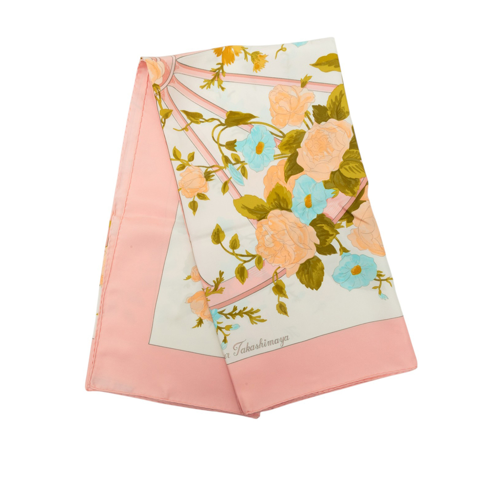 Pre-Loved Hermes Romantique for Takashimaya Silk Scarf 90